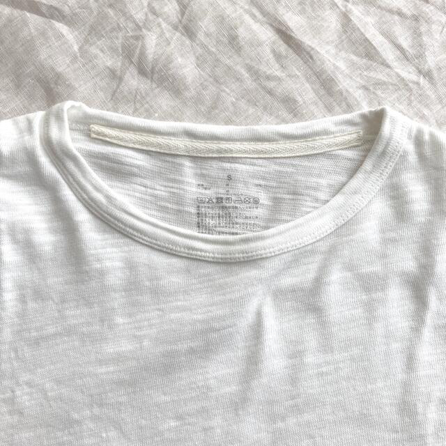 MUJI (無印良品)(ムジルシリョウヒン)の着用回数少なめ★無印良品★【メンズ　長袖Tシャツ】白・S size メンズのトップス(Tシャツ/カットソー(七分/長袖))の商品写真