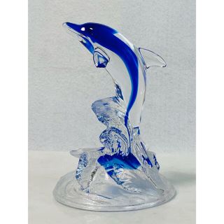 クリスタルダルク(Cristal D'Arques)の【 美品 】Cristal D'Arques(クリスタル・ダルク) イルカ 置物(置物)