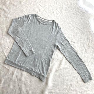 ムジルシリョウヒン(MUJI (無印良品))の無印良品★【メンズ　長袖Tシャツ】薄グレー・S size(Tシャツ/カットソー(七分/長袖))