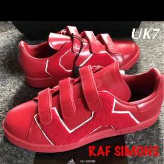 ラフシモンズ(RAF SIMONS)の【新品】RAF SIMONS  ベルクロ レッド UK7(スニーカー)