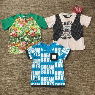 ドリームベイビーズ(DREAMBABYS)のDREAM BABYS 110㎝　夏物Tシャツ 3点セット(Tシャツ/カットソー)