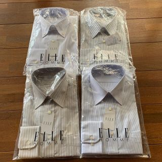 アオヤマ(青山)のELLE homme ストライプ　ワイシャツ　40-76 4点セット(シャツ)