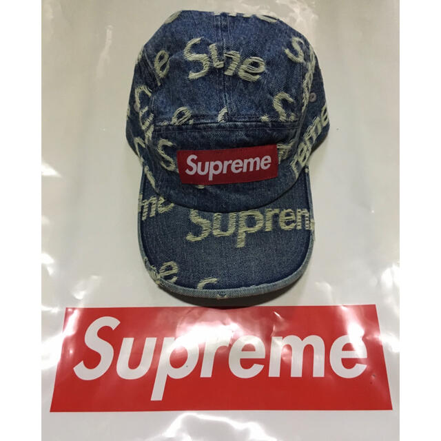 キャップsupreme Frayed Logos Denim Camp Cap デニム