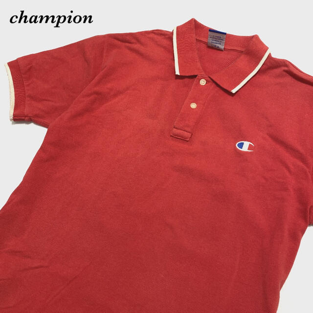 Champion(チャンピオン)のchampion ポロシャツ　青タグ　ビンテージ　90‘s  希少　一点物 メンズのトップス(ポロシャツ)の商品写真