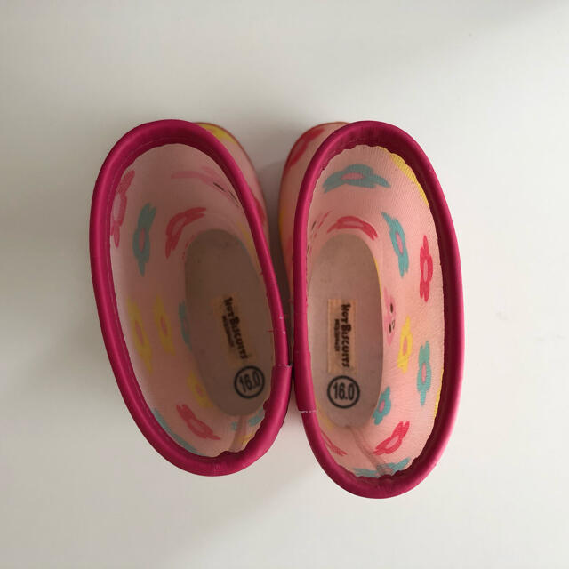HOT BISCUITS(ホットビスケッツ)のミキハウス　ホットビスケッツ長靴 女の子 レインブーツ キッズ/ベビー/マタニティのキッズ靴/シューズ(15cm~)(長靴/レインシューズ)の商品写真