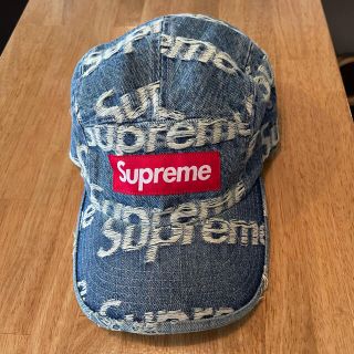 シュプリーム(Supreme)のSupreme Frayed Logos Denim Camp Cap Blue(キャップ)