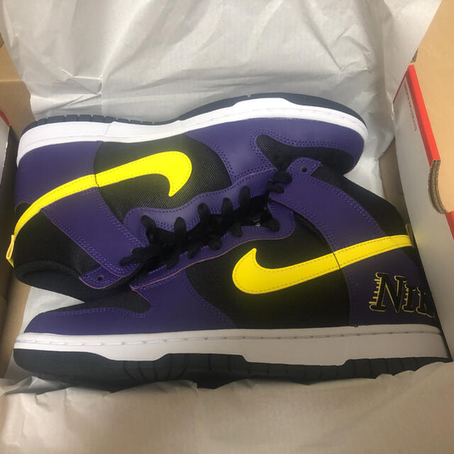 NIKE DUNK HIGH PRM EMB 28cm レイカーズ　LAKERS