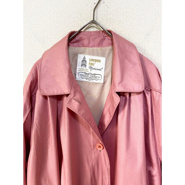 vintage 70s usa製 ピンク 変形 レトロ ステンカラーコート 入荷 www