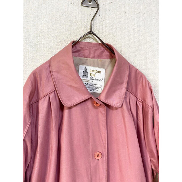 vintage 70s usa製 ピンク 変形 レトロ ステンカラーコート 入荷 www