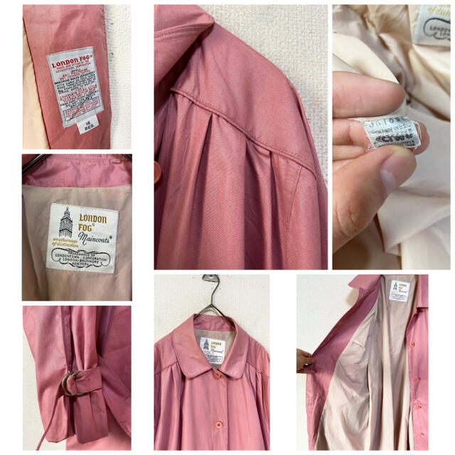 vintage 70s usa製 ピンク 変形 レトロ ステンカラーコート 入荷 www