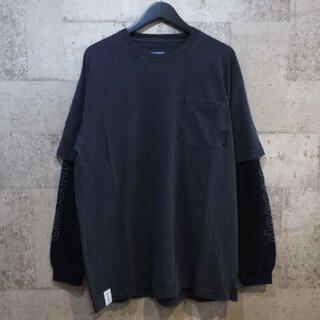ディセンダント 20SS ミリシャレイヤードTシャツ 紺色 2 NAVY(Tシャツ/カットソー(七分/長袖))