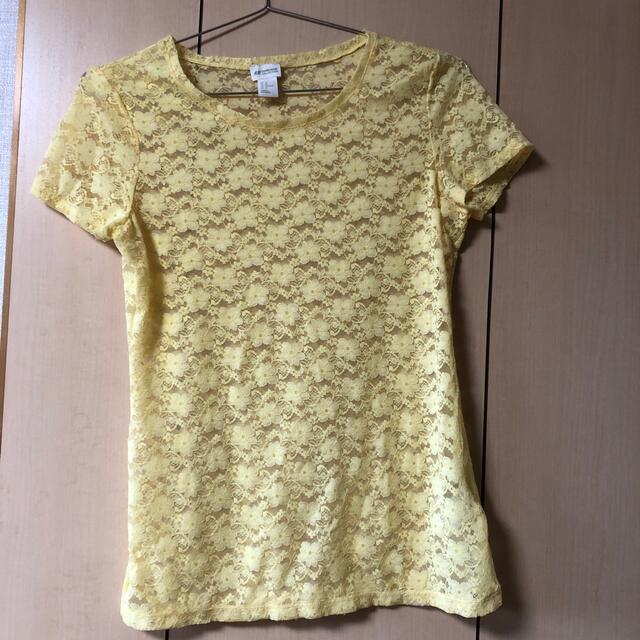 H&M(エイチアンドエム)のレース調　トップス レディースのトップス(Tシャツ(半袖/袖なし))の商品写真