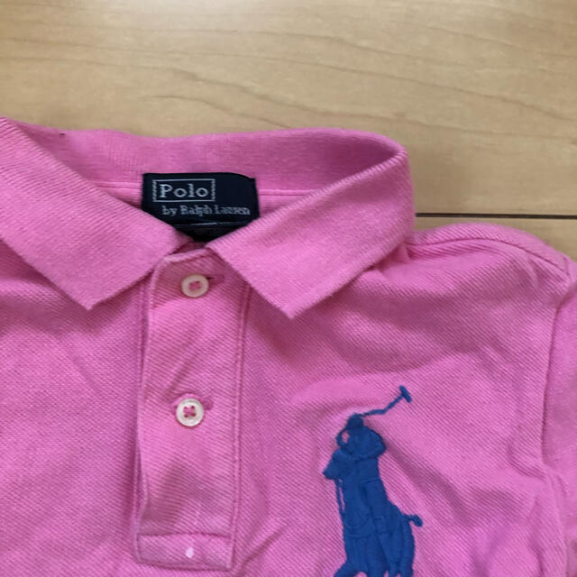 POLO RALPH LAUREN(ポロラルフローレン)の31女の子100から110程度本物ラルフローレンの半袖カットソー２点　ピンクと キッズ/ベビー/マタニティのキッズ服女の子用(90cm~)(Tシャツ/カットソー)の商品写真