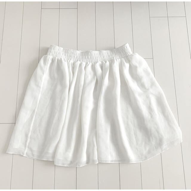 American Apparel(アメリカンアパレル)のアメアパ　白シフォンスカート レディースのスカート(ミニスカート)の商品写真