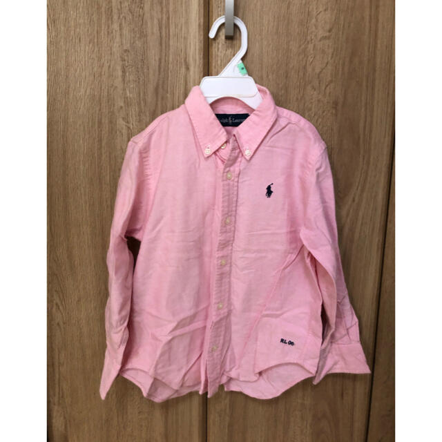 POLO RALPH LAUREN(ポロラルフローレン)の35女の子　110程度本物ラルフローレンの長袖シャツ　ピンク　美品 キッズ/ベビー/マタニティのキッズ服女の子用(90cm~)(ブラウス)の商品写真