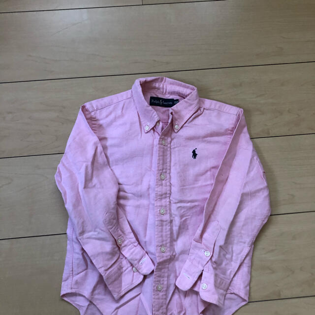 POLO RALPH LAUREN(ポロラルフローレン)の35女の子　110程度本物ラルフローレンの長袖シャツ　ピンク　美品 キッズ/ベビー/マタニティのキッズ服女の子用(90cm~)(ブラウス)の商品写真