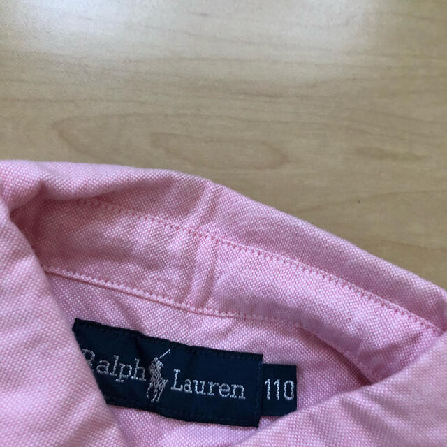 POLO RALPH LAUREN(ポロラルフローレン)の35女の子　110程度本物ラルフローレンの長袖シャツ　ピンク　美品 キッズ/ベビー/マタニティのキッズ服女の子用(90cm~)(ブラウス)の商品写真