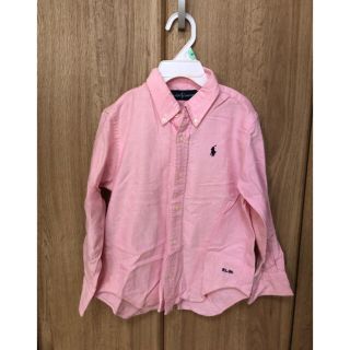 ポロラルフローレン(POLO RALPH LAUREN)の35女の子　110程度本物ラルフローレンの長袖シャツ　ピンク　美品(ブラウス)