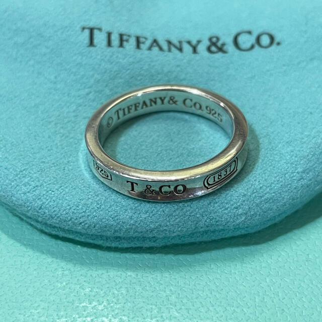 シルバー④【TIFFANY\u0026Co.】ティファニー 1837 リング　SV　9号　指輪