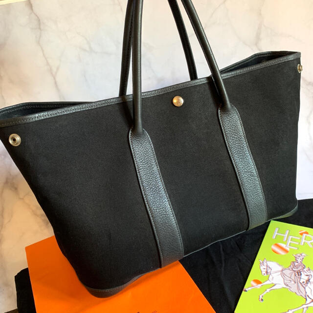 Hermes(エルメス)のHERMES エルメス 美品 ガーデンパーティー トートバッグ キャンバス レディースのバッグ(トートバッグ)の商品写真