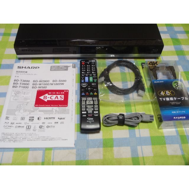 ドラ丸搭載 HDD新品 AQUOS ブルーレイレコーダー BD-W580