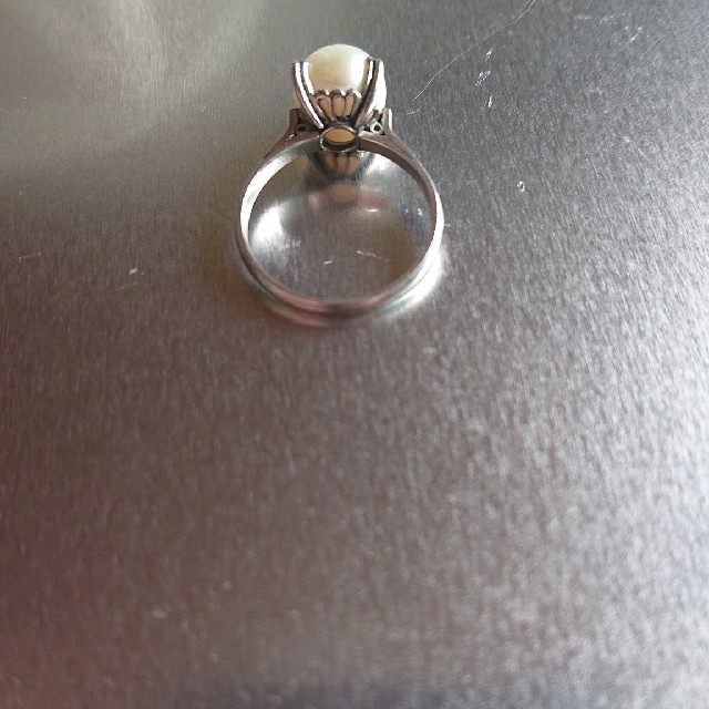 pm プラチナ 指輪 リング パール 花珠真珠  3.92g アンティーク レディースのアクセサリー(リング(指輪))の商品写真
