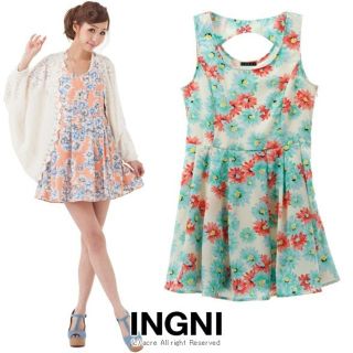 イング(INGNI)の新品 INGNI 花柄ﾜﾝﾋﾟｰｽ(ミニワンピース)