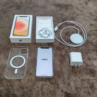 アイフォーン(iPhone)のiPhone12 mini ホワイト　128GB 本体　ワイヤレス充電器セット(スマートフォン本体)