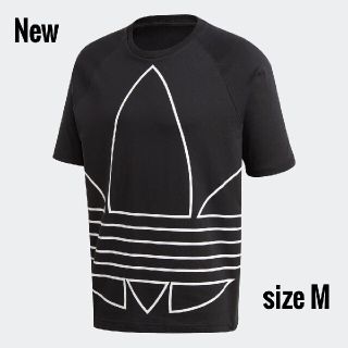 アディダス(adidas)の新品 M adidas originals Tシャツ  黒 big トレフォイル(Tシャツ/カットソー(半袖/袖なし))