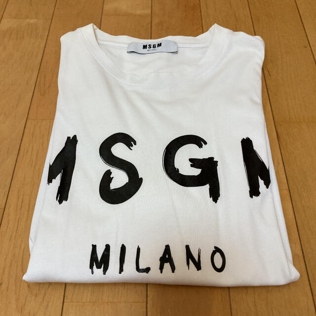 MSGM(エムエスジイエム)のMSGM ホワイトロゴTシャツ メンズのトップス(Tシャツ/カットソー(半袖/袖なし))の商品写真