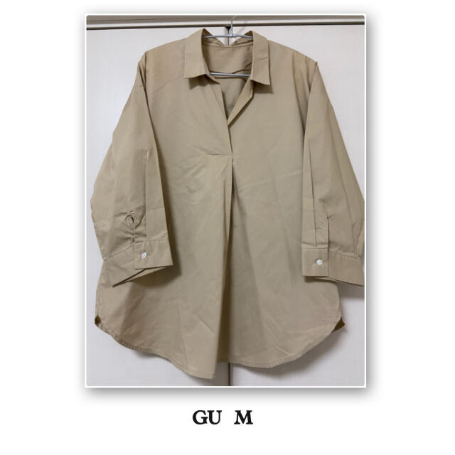 GU(ジーユー)のGU ジーユー　シャツ　M レディースのトップス(シャツ/ブラウス(長袖/七分))の商品写真