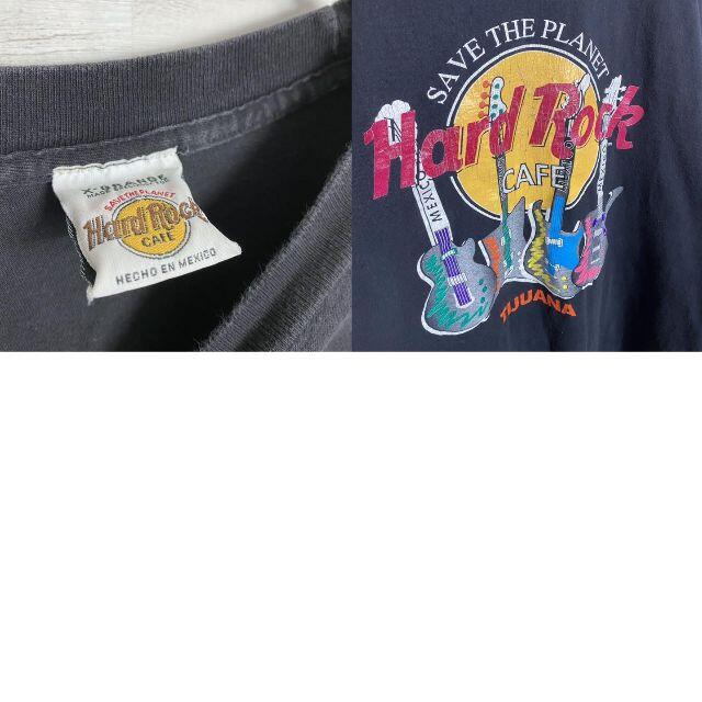 【メキシコ製】90s ハードロックカフェ　ギターロゴ　ビックサイズ　Tシャツ メンズのトップス(Tシャツ/カットソー(半袖/袖なし))の商品写真