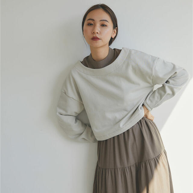 RANDEBOO 2way open sweat (Gray) レディースのトップス(トレーナー/スウェット)の商品写真