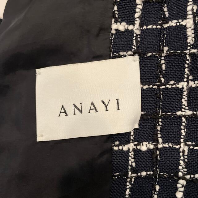 ANAYI(アナイ)のANAYI アナイ　スクエアツイードダブルジャケット　2020 レディースのジャケット/アウター(テーラードジャケット)の商品写真