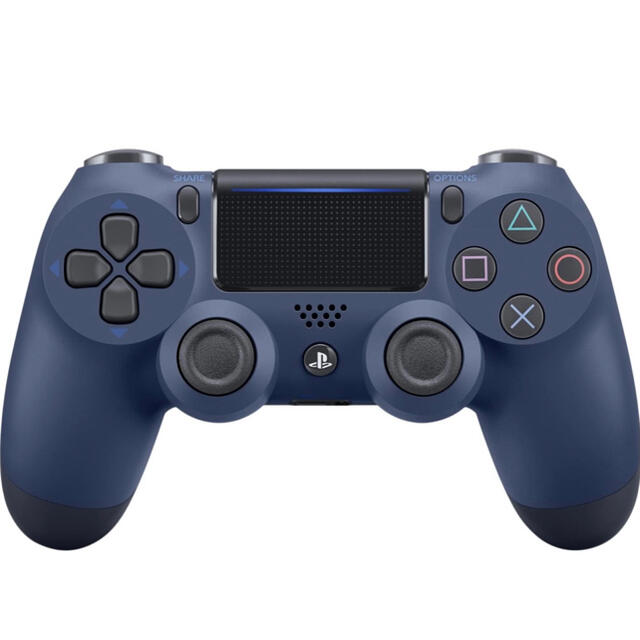 PlayStation4(プレイステーション4)のワイヤレスコントローラー (DUALSHOCK 4) ミッドナイト・ブルー エンタメ/ホビーのゲームソフト/ゲーム機本体(その他)の商品写真