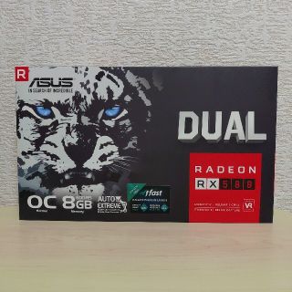 エイスース(ASUS)のASUS Radeon DUAL RX580 OC 8GB グラフィックカード(PCパーツ)