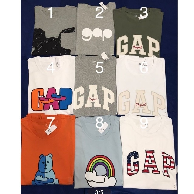 GAP(ギャップ)の【新品未使用タグ付き正規品 10枚セット】GAP　Tシャツ メンズのトップス(Tシャツ/カットソー(半袖/袖なし))の商品写真