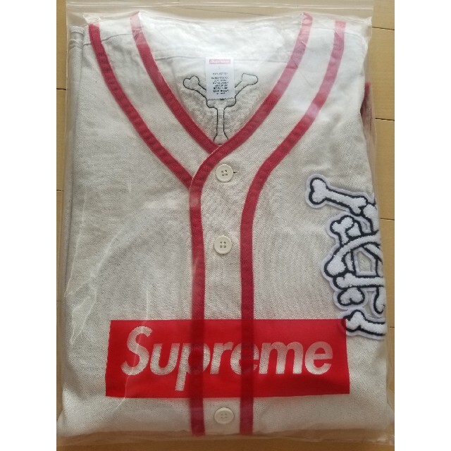 supreme Patches Denim Baseball Jersey L 3