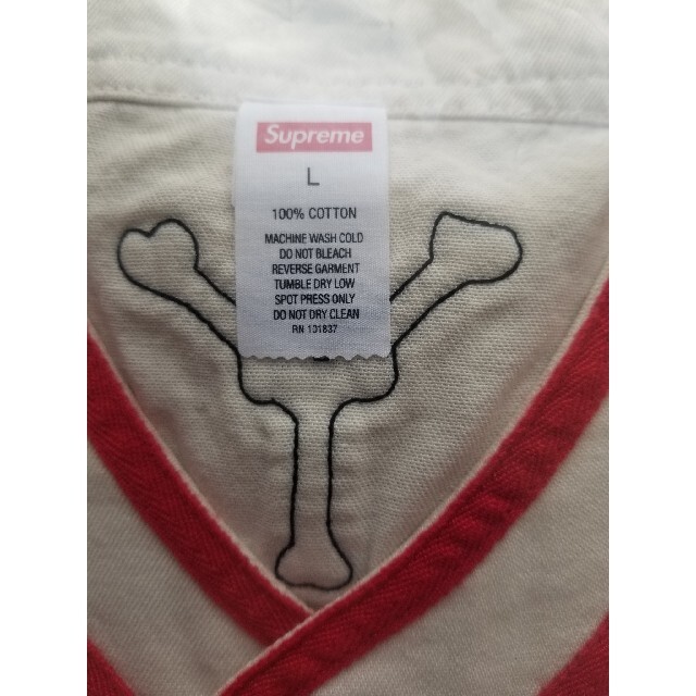 supreme Patches Denim Baseball Jersey L 5