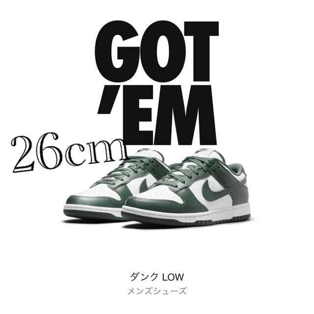 30cm NIKE DUNK Low Varsity Green ダンク