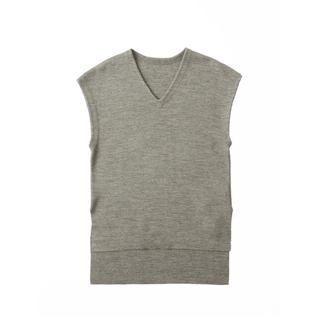 RANDEBOO Silhouette knit vest (Gray) レディースのトップス(ベスト/ジレ)の商品写真