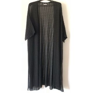 ザラ(ZARA)の【 ZARA 】レース ロングカーディガン ブラック(カーディガン)