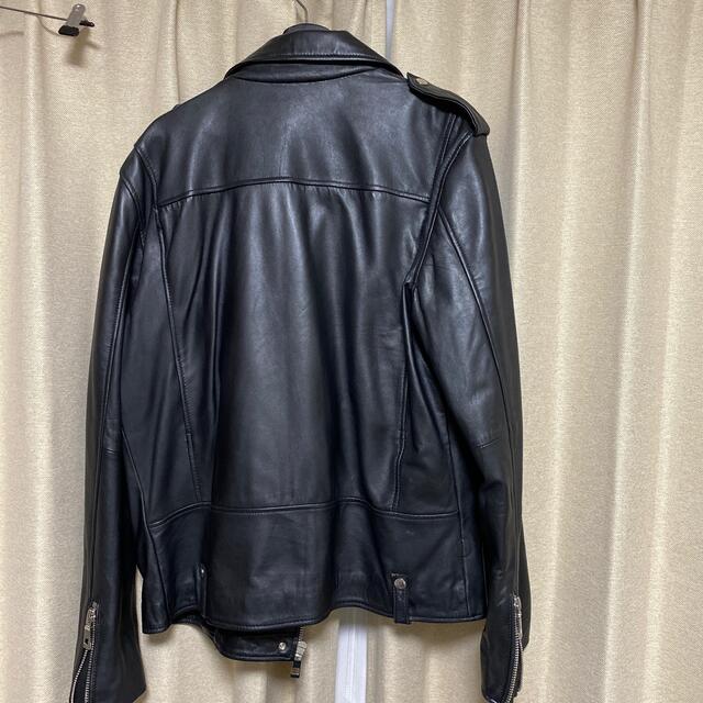 ZARA - ZARA ダブルライダースジャケット ラムレザー 本革 XLの通販 by