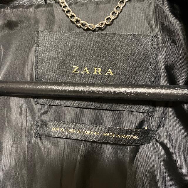 ZARA(ザラ)のZARA ダブルライダースジャケット ラムレザー 本革 XL メンズのジャケット/アウター(ライダースジャケット)の商品写真