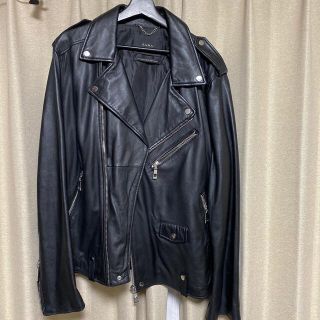 【未使用】ZARA 本革 ラムレザー ライダースジャケット