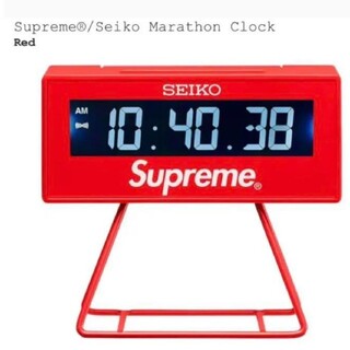シュプリーム(Supreme)の新品　Supreme Seiko Marathon Clock Red(置時計)