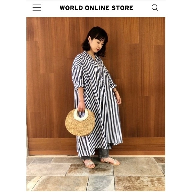 anatelier(アナトリエ)の美品　accuse スタンドカラー　シャツワンピース　anatelier レディースのワンピース(ロングワンピース/マキシワンピース)の商品写真