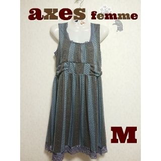 アクシーズファム(axes femme)の【M】 axes femme ワンピース （古着※01）(ひざ丈ワンピース)