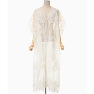 マメ(mame)のマメクロゴウチ Curtain Lace Dress - white(ロングワンピース/マキシワンピース)