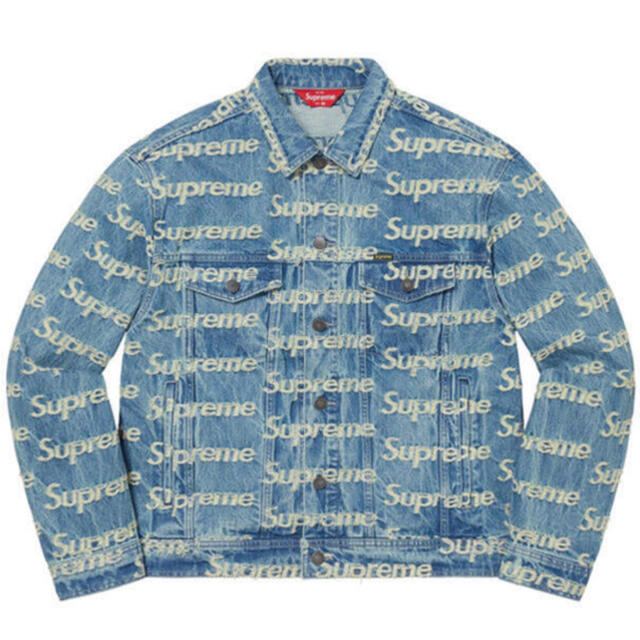 Supreme -  M Supreme Frayed Logos Denim Jacket